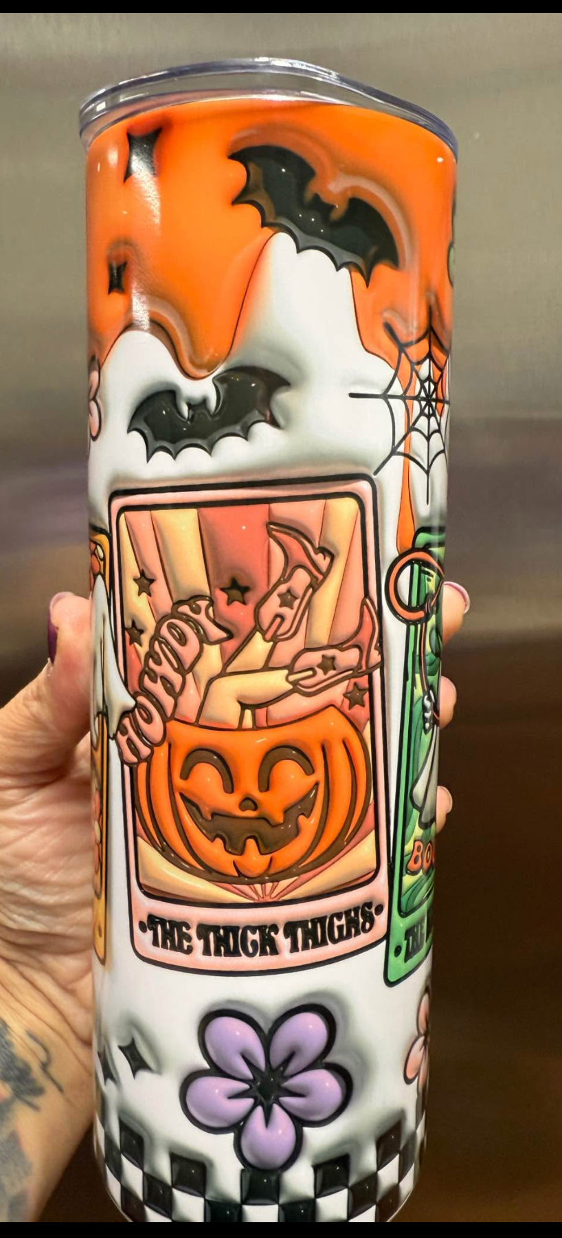 Tarot card Halloween tumbler