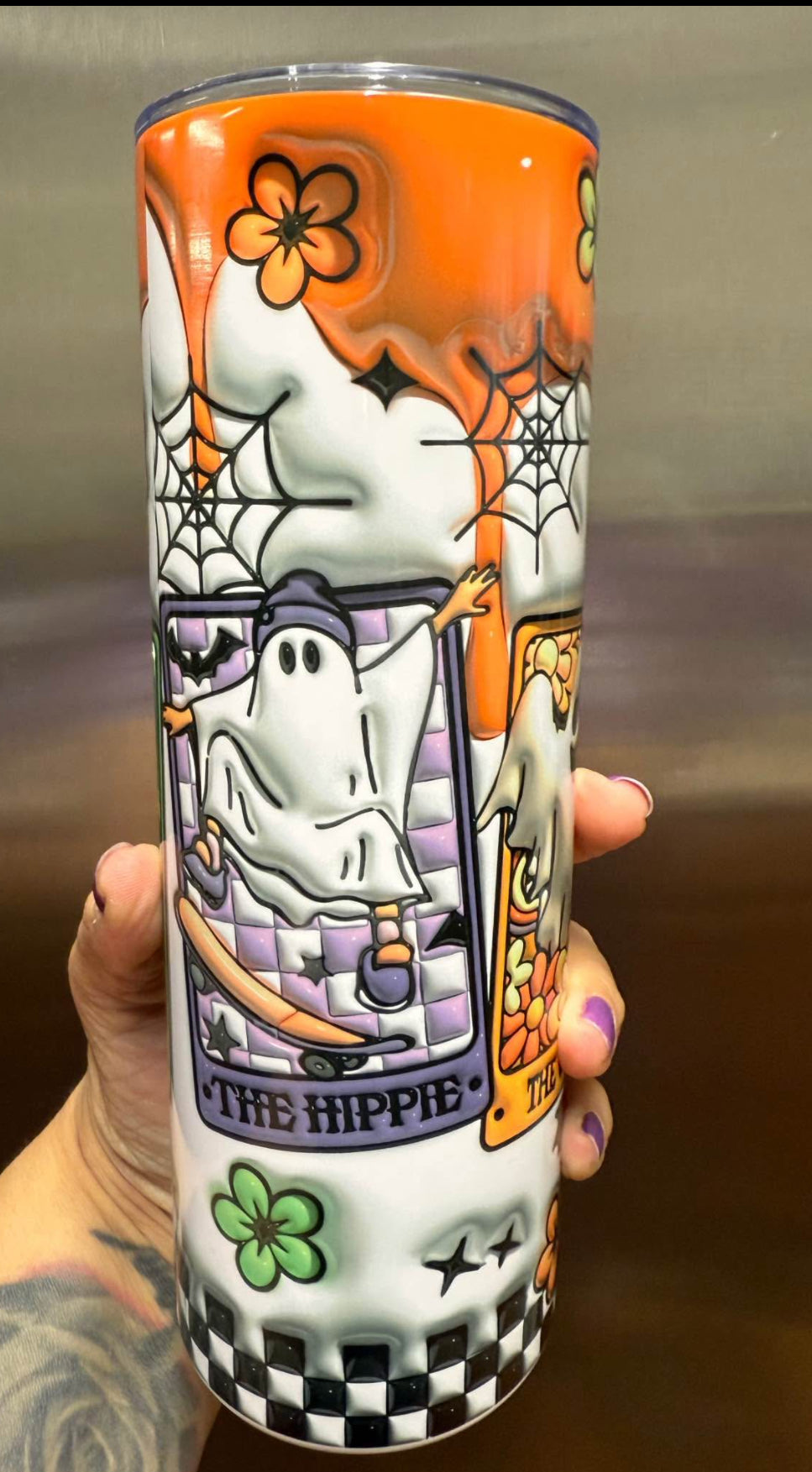 Tarot card Halloween tumbler