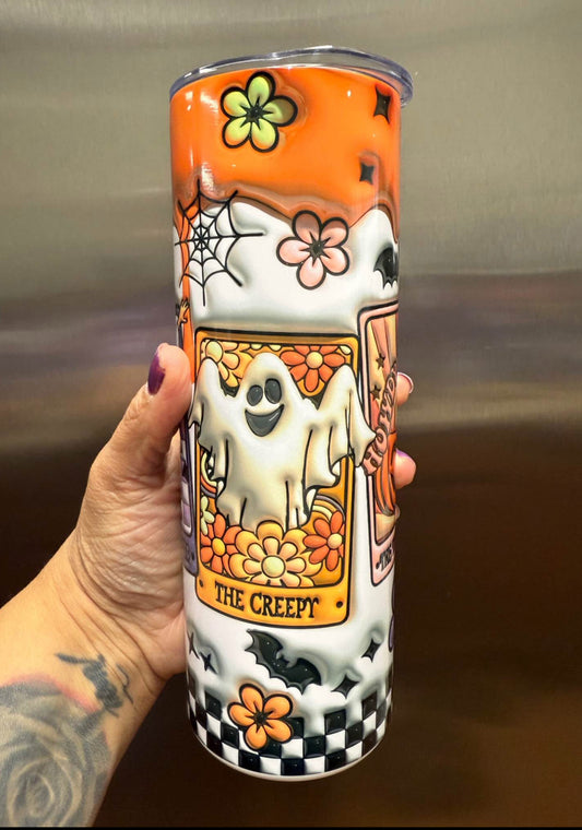 Tarot card Halloween tumbler